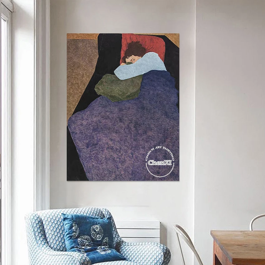 Женская абстрактная картина маслом