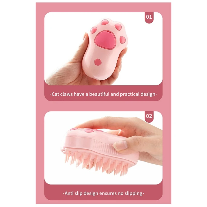 1 шт. паровая щетка для кошек массажная расческа собак встроенный электрический