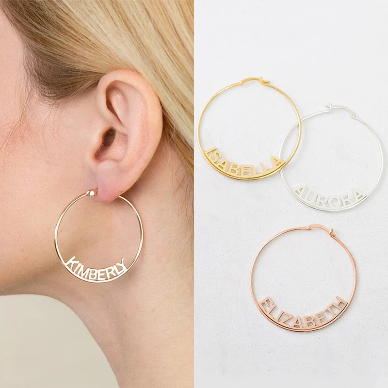 

Женские серьги-кольца из нержавеющей стали, золотого цвета