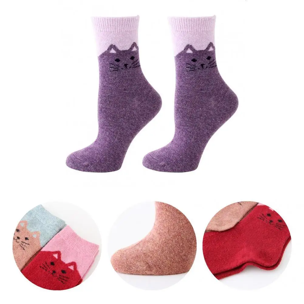 

Практичные рождественские носки, противоскользящие изысканные Рождественские зимние длинные носки, зимние чулки, зимние носки, 1 пара