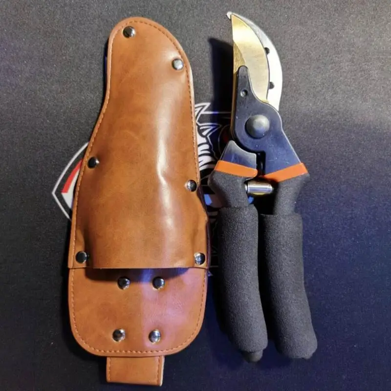 

Leather Sheath Protective Leather Case Head Layer High Quality Knife Holster Storage Pocket For Holding Hand Pruner Garden