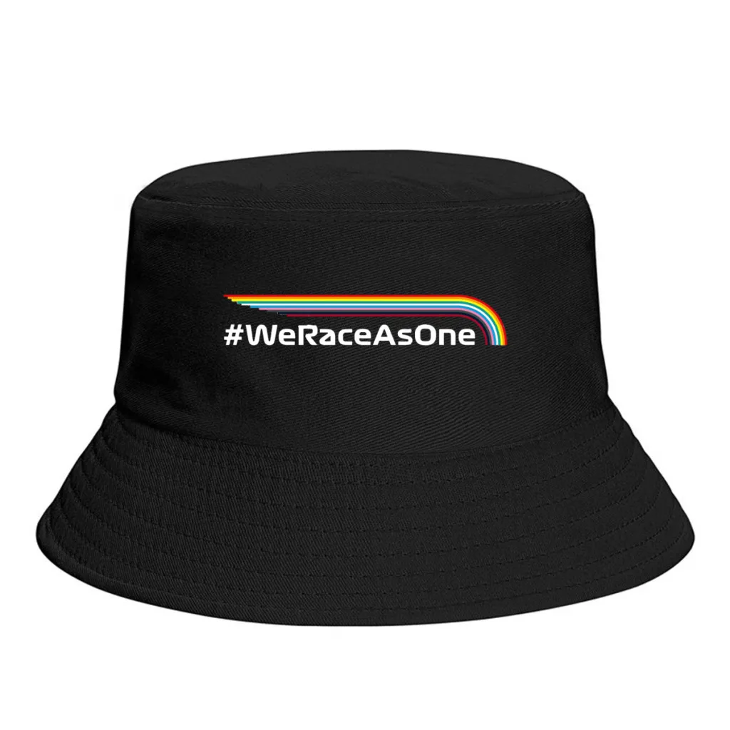 

F1 Race As One Racing Rainbow Classic Unisex Bucket Hat Outdoor Foldable Thick Panama Cap Visor Sun Hats Fisherman Caps