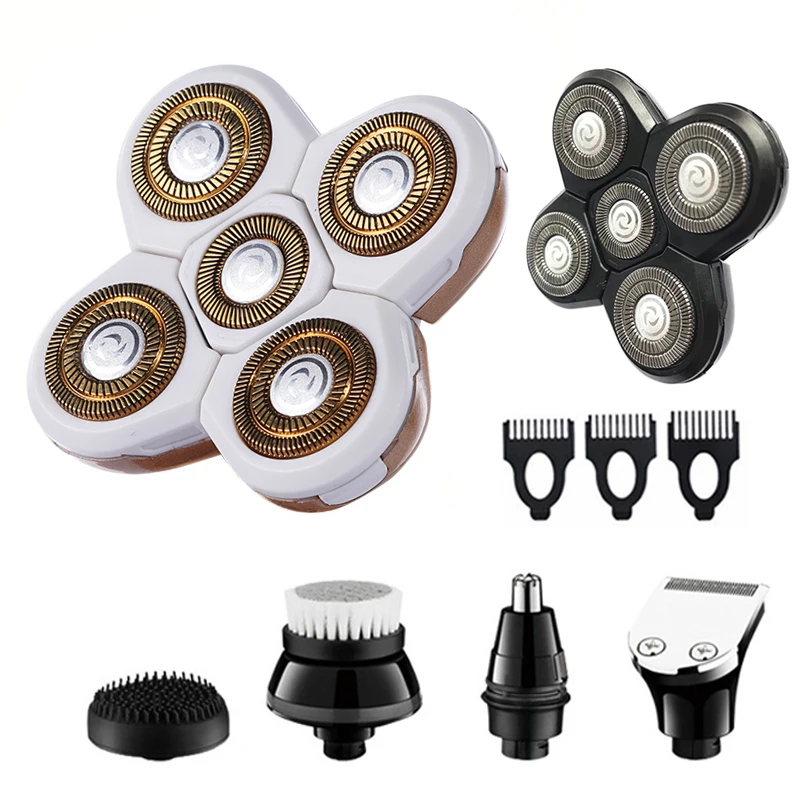 Head Nose Trimmer Sideburns Knife Facial Cleansing Sponge Brush Independently Cutter Floating Head