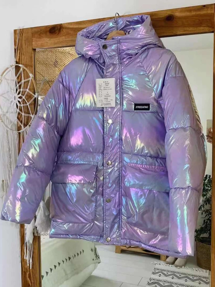 Bright-faced Cotton Clothing Women Winter 2023 New Cotton Women Loose Plus Thick Down Cotton Clothing