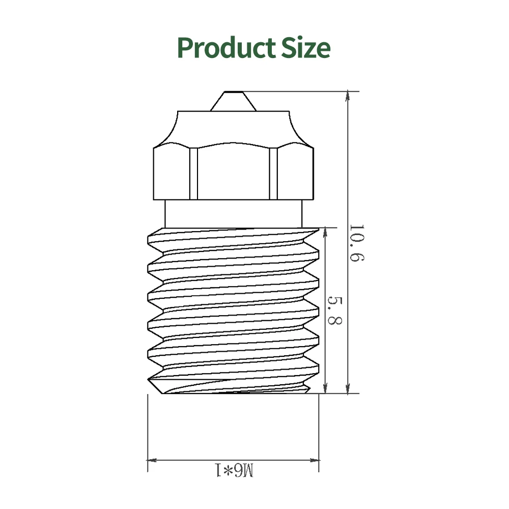 Для бамбукового лабораторного Hotend сопла биметаллическая из закаленной стали