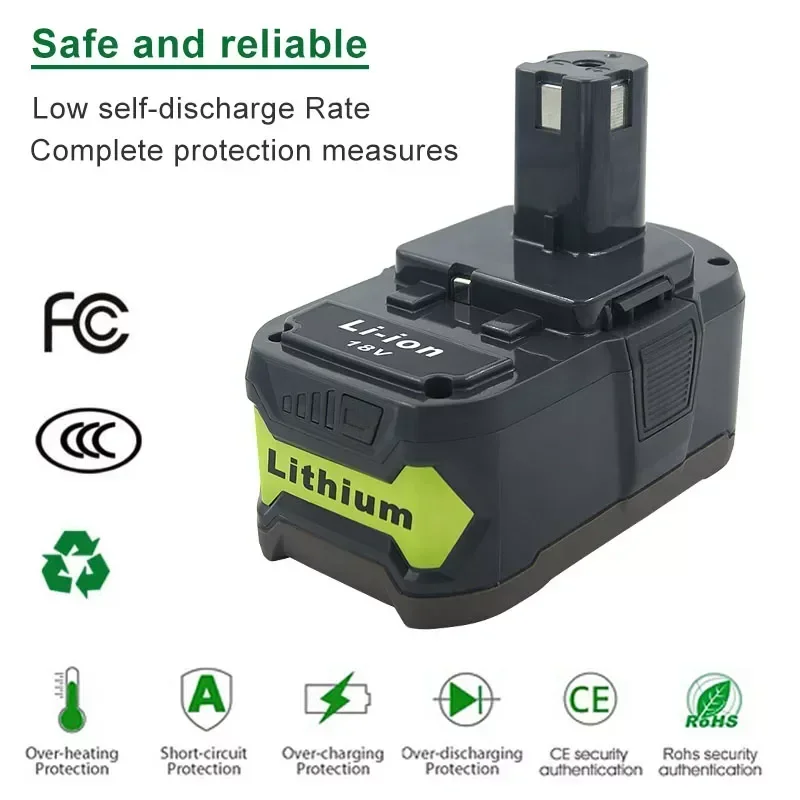 Литий-ионный аккумулятор для Ryobi ONE + P108 P109 P106 P105 P104 P103 RB18L50 RB18L40 BPL1820 BPL1815 RB18L60 18 в 8000
