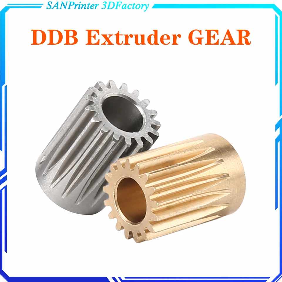 

Brass DDG Extruder Motor Gear 5mm/0.5M 17T For DDG Wind Aero Extruder Wheel for 3D Printer Extruder