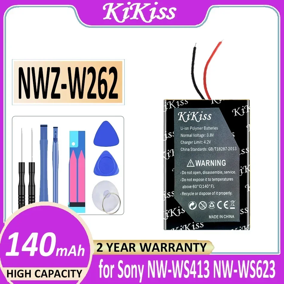 Аккумулятор KiKiss для Sony NW-WS413 NW-WS623 NW-WS625 NWZ-W273S NWZ-W274S NWZ-W252 NWZ-W262 NWZ-W202 140 мАч