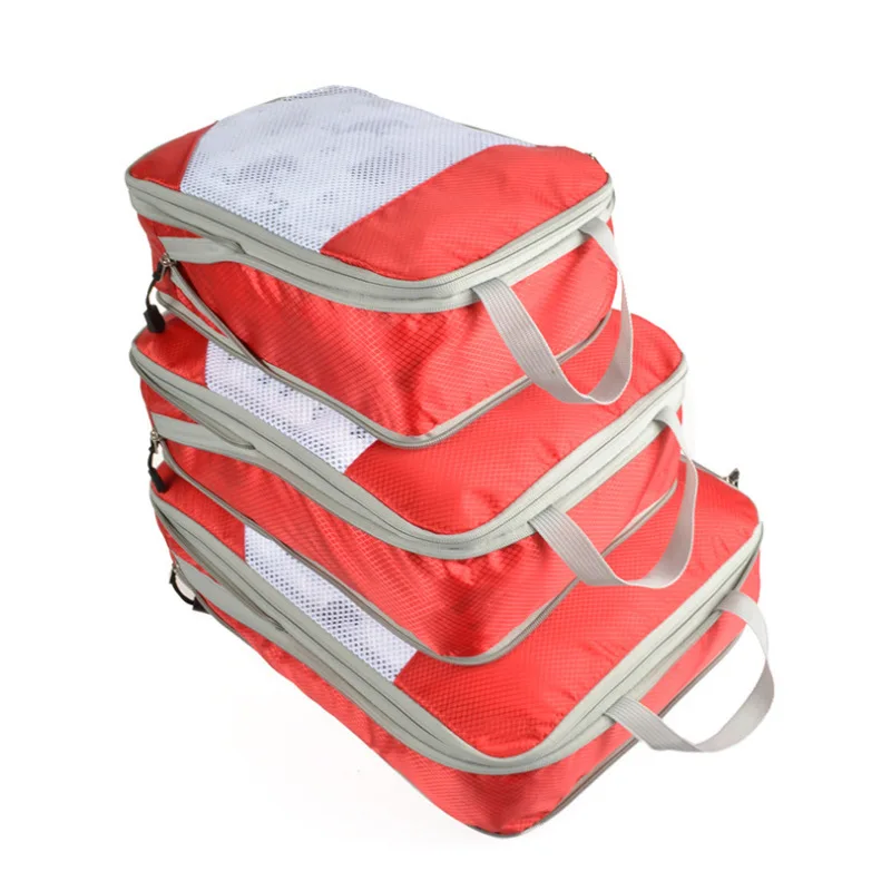 

4pcs/set Portable Luggage Travel Storage Bag Suitcase Organizer Set Extensible Packing Mesh Bags for Clothing Underwear Shoes