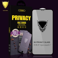 high quality og golden armor privacy tempered glass for iphone 14 13 12 11 pro max xs xr xs max 6 7 8 anti spy screen protector