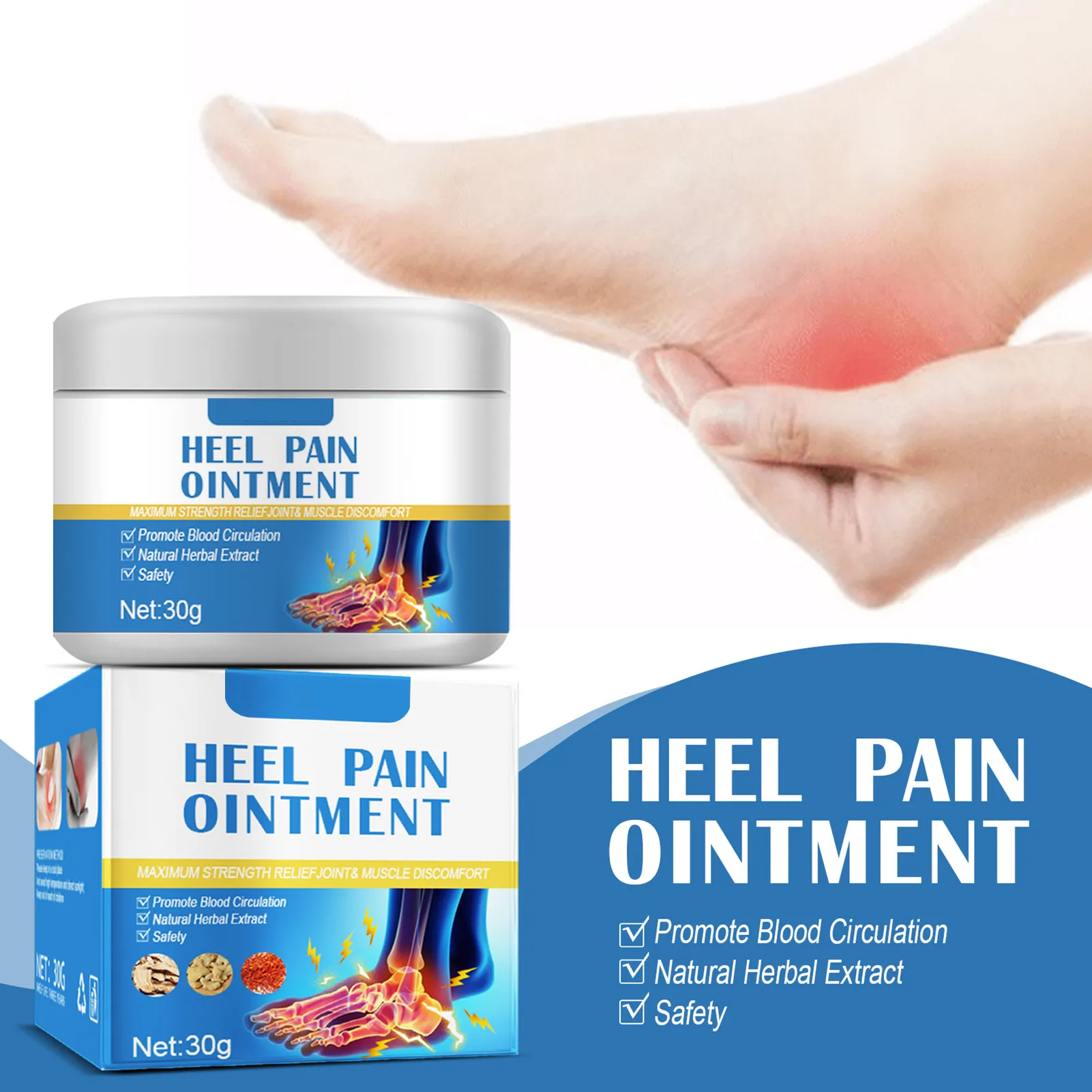 

Foot Bone Spurs Herbal Ointment Foot Heel Ache Cream Rheumatism Knee Ache Ointment Foot Sprain Waist Ache Relief Cream 30g
