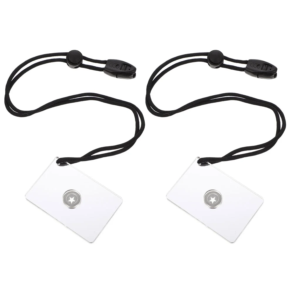 

2 Pcs Signal Mirror Retroreflector Survival Backpacks Mirrors Camping Outdoor Hiking