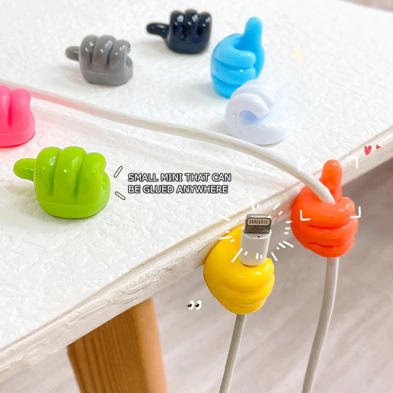 

10PC Multifunctional Cable Organizer Clip Holder Thumb Hooks Wire Wall Hooks For Office Desk Car Kitchen Bathroom Earphone Mouse
