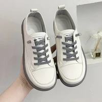 comemore spring womens flat shoes pu leather oxfords casual classic solid color fashion women white shoe sneakers ladies 2022
