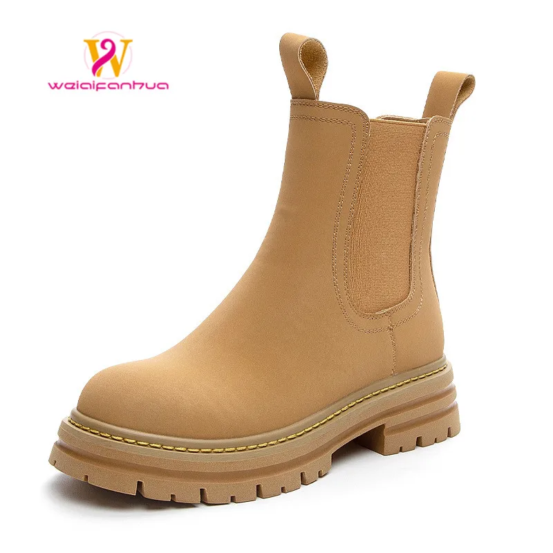 

Women's Chelsea Boots Leather Fall/Winter 2022 Trend Platform Ladies Ankle Boots All with Madden Boots Ladies women boots