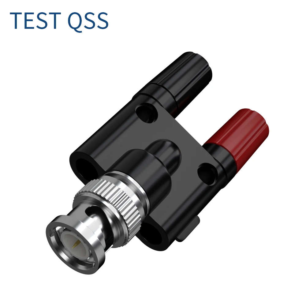QSS 2PCS BNC Male Plug to 2X 4mm Dual Banana Female Jack Socket Binding Post RF Coax Coaxial Splitter Connector Q.20023 - купить по