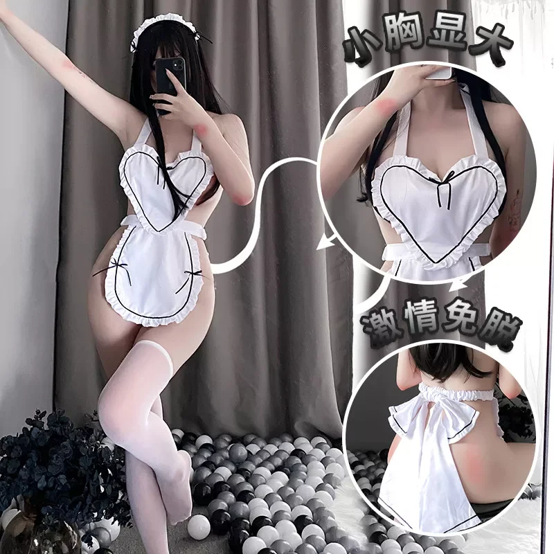 

Женское нижнее белье, соблазнительный костюм горничной, косплей-униформа, чувственное тонкое соблазнительное нижнее белье, соблазнительно...
