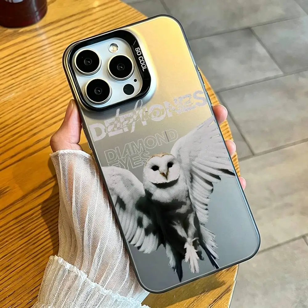 Чехол для телефона с логотипом D-Deftones для iPhone 17, 16, 15, 14, 13, 12, 11, Mini, Pro, E, MAX, белый матовый, цвета конфет. (art.: 3920db538fbe8) - 3920db538fbe8