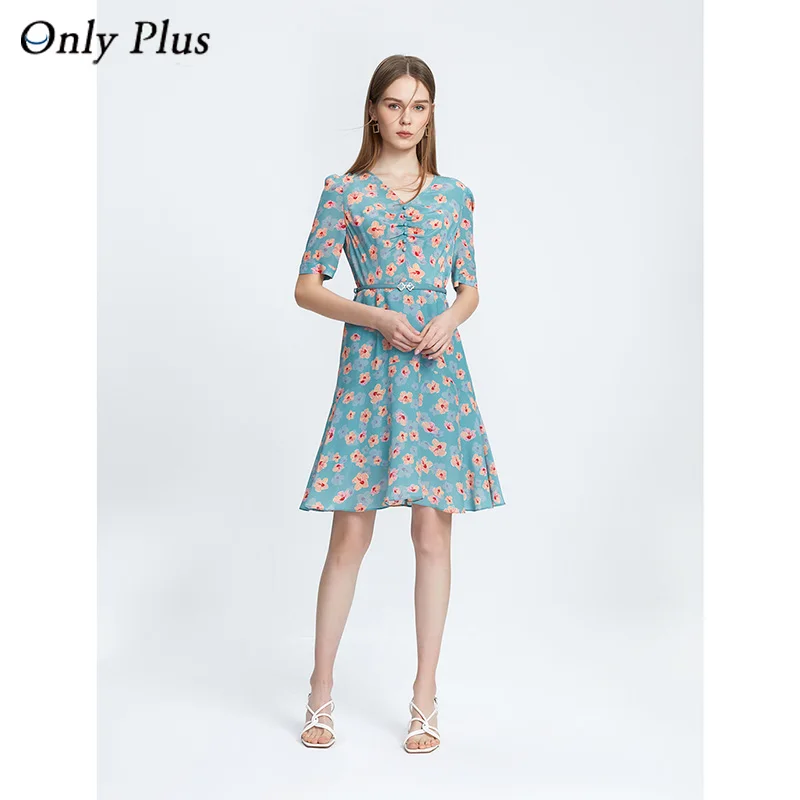 

Женское синее шифоновое Цветочное платье EVNISI, женские летние цветочные платья 2022, платья-русалки, приталенные пляжные платья со складками