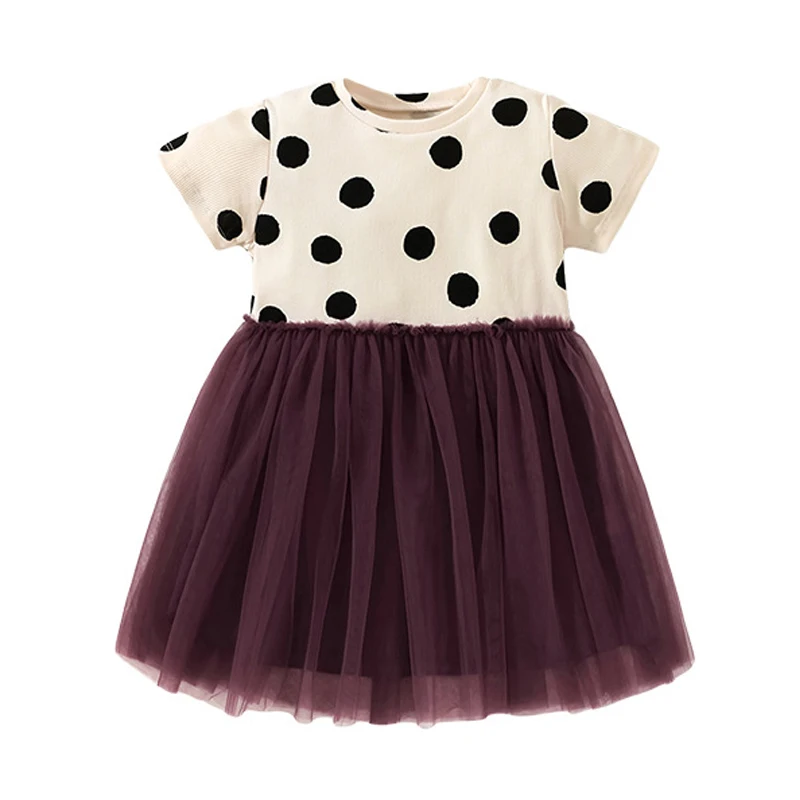 

New Baby Girls Dress Short Sleeve Dresses Clothes Kids Summer Princess Dress For Children Party Ball Pageant Outfit Fashion 2-8Y