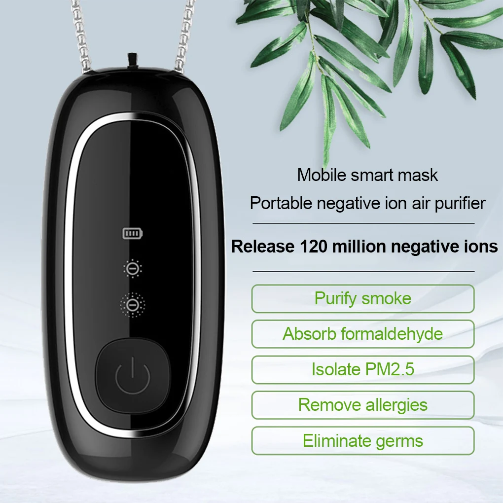 

Освежитель воздуха ожерелье стиль отрицательные ионы фильтр освежитель воздуха черный