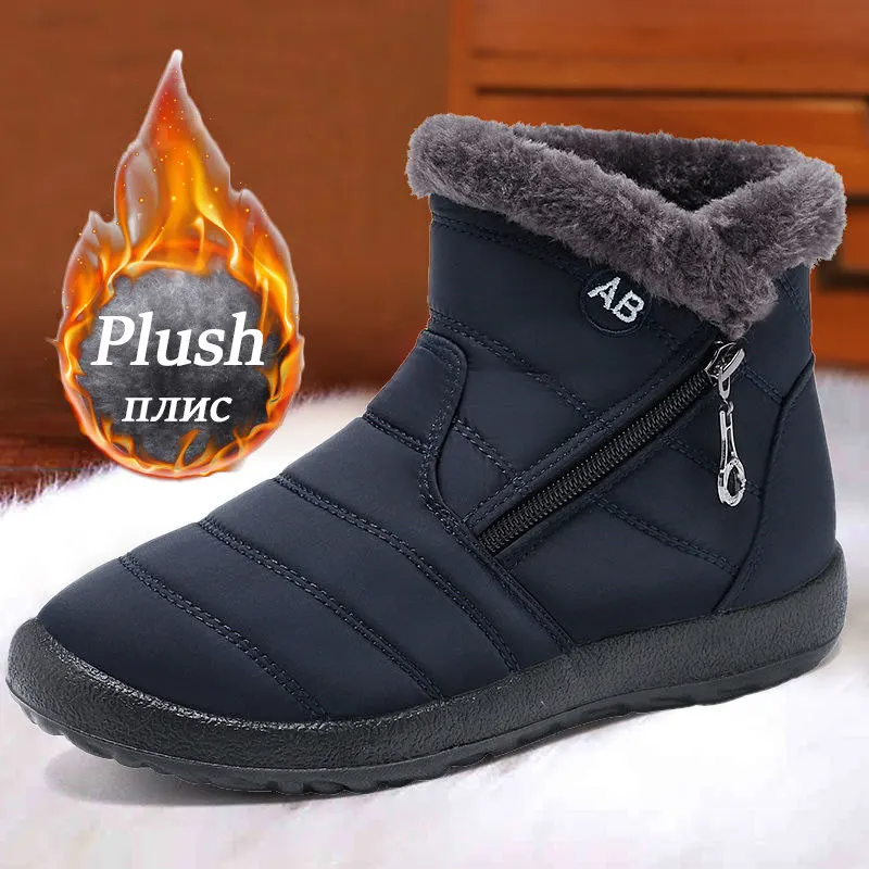 Winter Boots Men Unisex Boots Outdoor Waterproof Snow Boots Female Fashion Ankle Boots for Men Plus Size Couple Boots Male Shoes