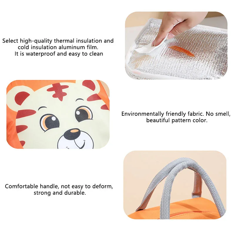 Ланч-сумки для детей детский школьный термобокс еды с милым принтом