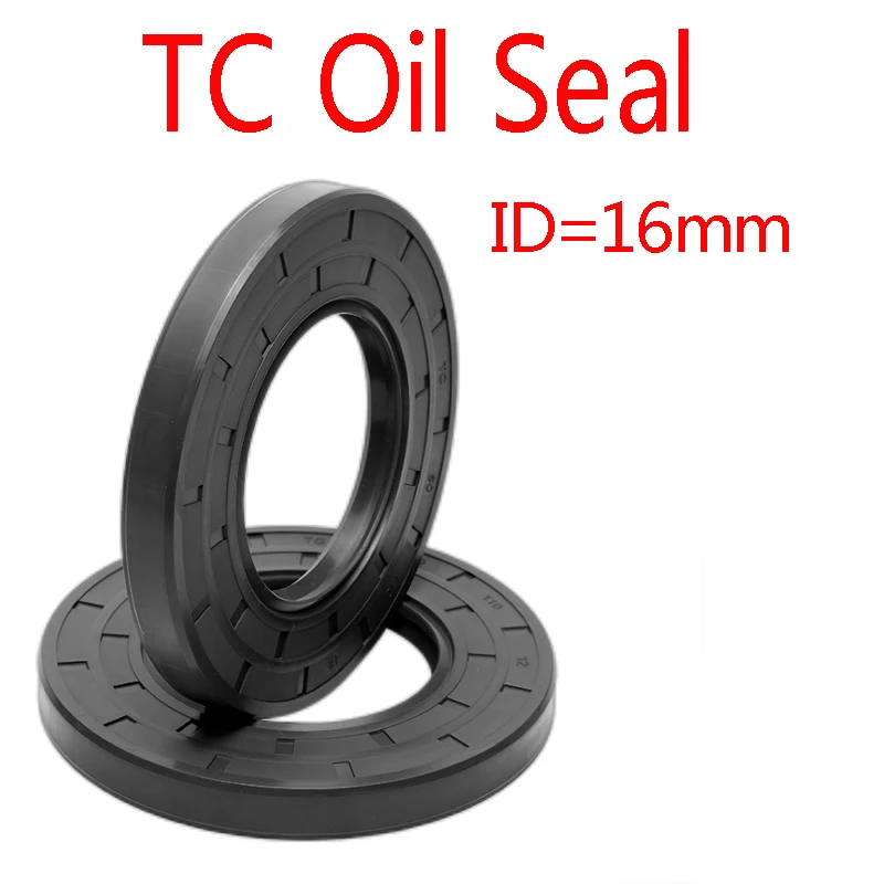 

10pieces TC NBR Gasket Radial Shaft Skeleton Oil Seal Nitrile Rubber Sealing Ring Rotary Gaskets Inner Diameter 16mm 16x28x5