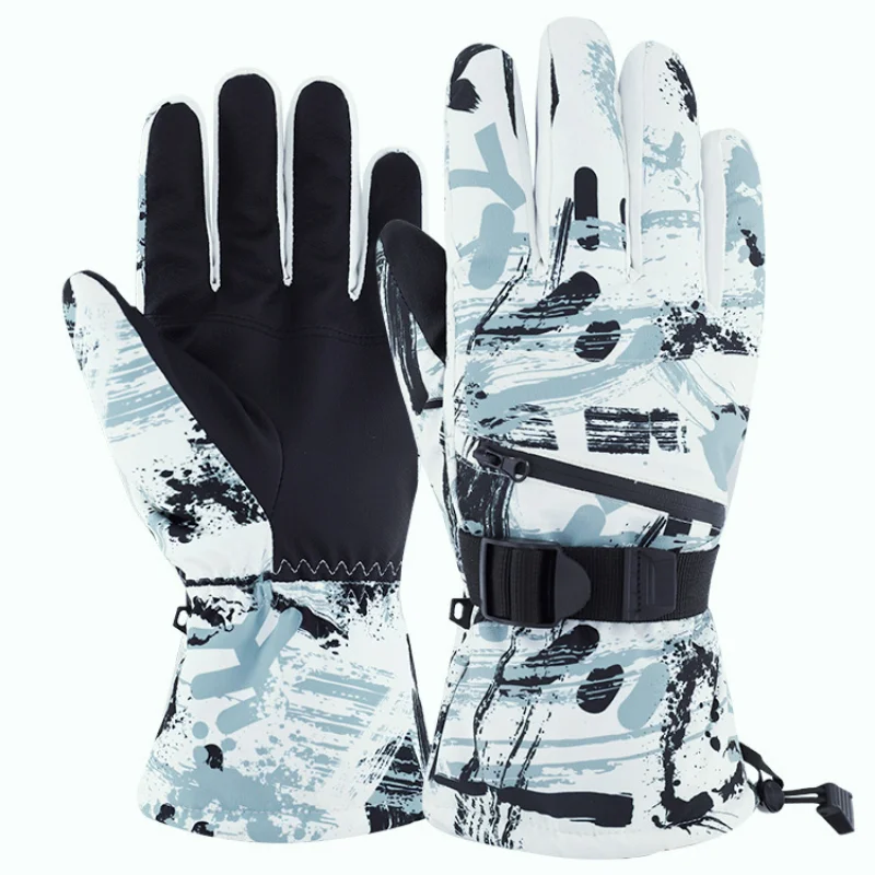 Gloves Winter Outdoor Plush Warm Windproof Waterproof Touch Screen Ski Riding Gloves for Men/women