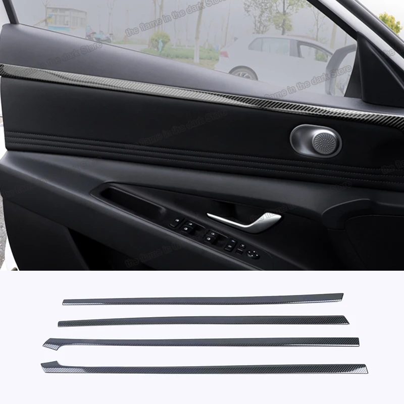 Car Door Board Strip Trim Decoration for Hyundai Elantra 2021 2022 CN7 Interior Accessories Auto Styling Stainless Steel