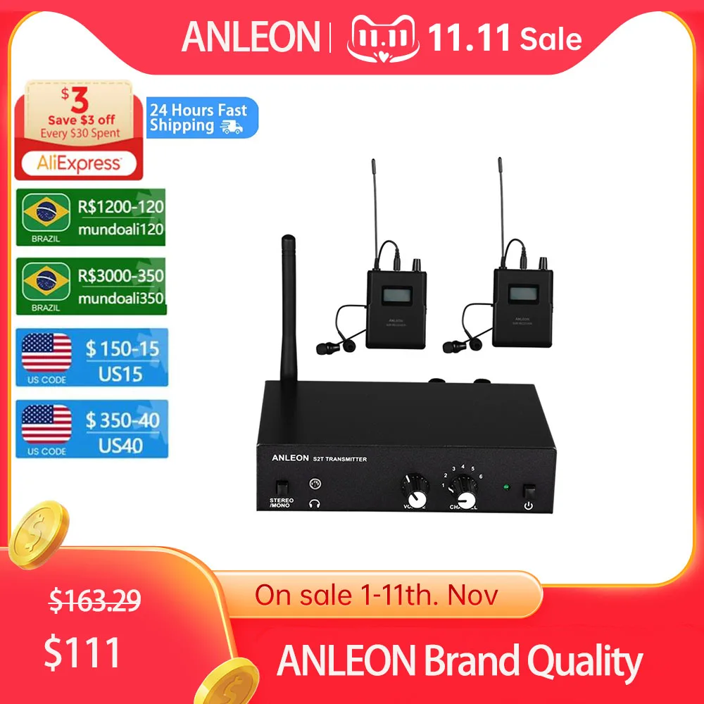 Najtaniej Dla ANLEON S2 UHF Stereo Bezprzewodowy System Monitorowania 670-680MHZ Profesjonalny Cyfrowy System Douszny System Monitorowania 2 Odbiorniki Ceny Dla ANLEON S2 UHF Stereo Bezprzewodowy System Monitorowania 670-680MHZ Profesjonalny Cyfrowy System Douszny System Monitorowania 2 Odbiorniki
