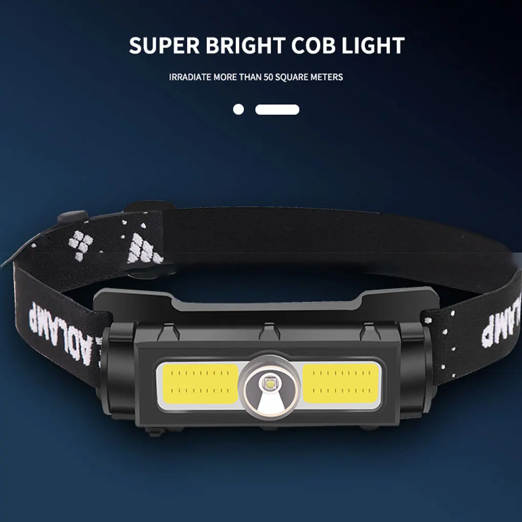 

Headlamp COB XPG Lightweight Adjustable Power Display Portable Strong Light Headlight Durable Head Flashlight Outdoor