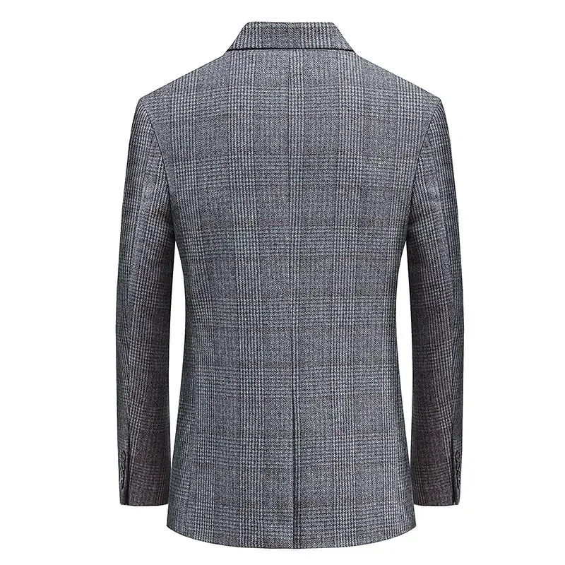 Мужская шерстяная дышащая однобортная куртка S-10XL Plus Удобная деловая