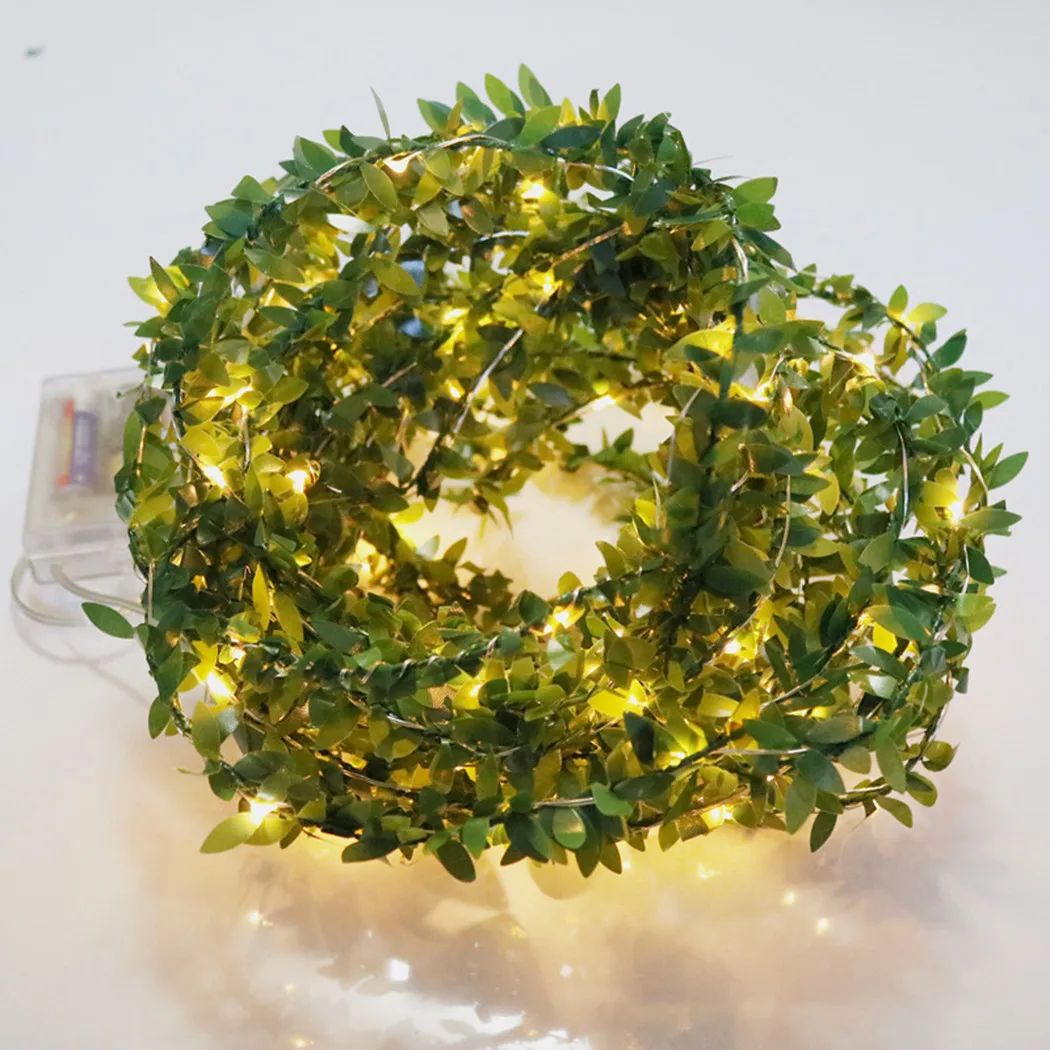 

200 Cm / 6.6 Feet DIY Leaf Rattan Garland Battery Box 100% Brand New Fairy Lights
