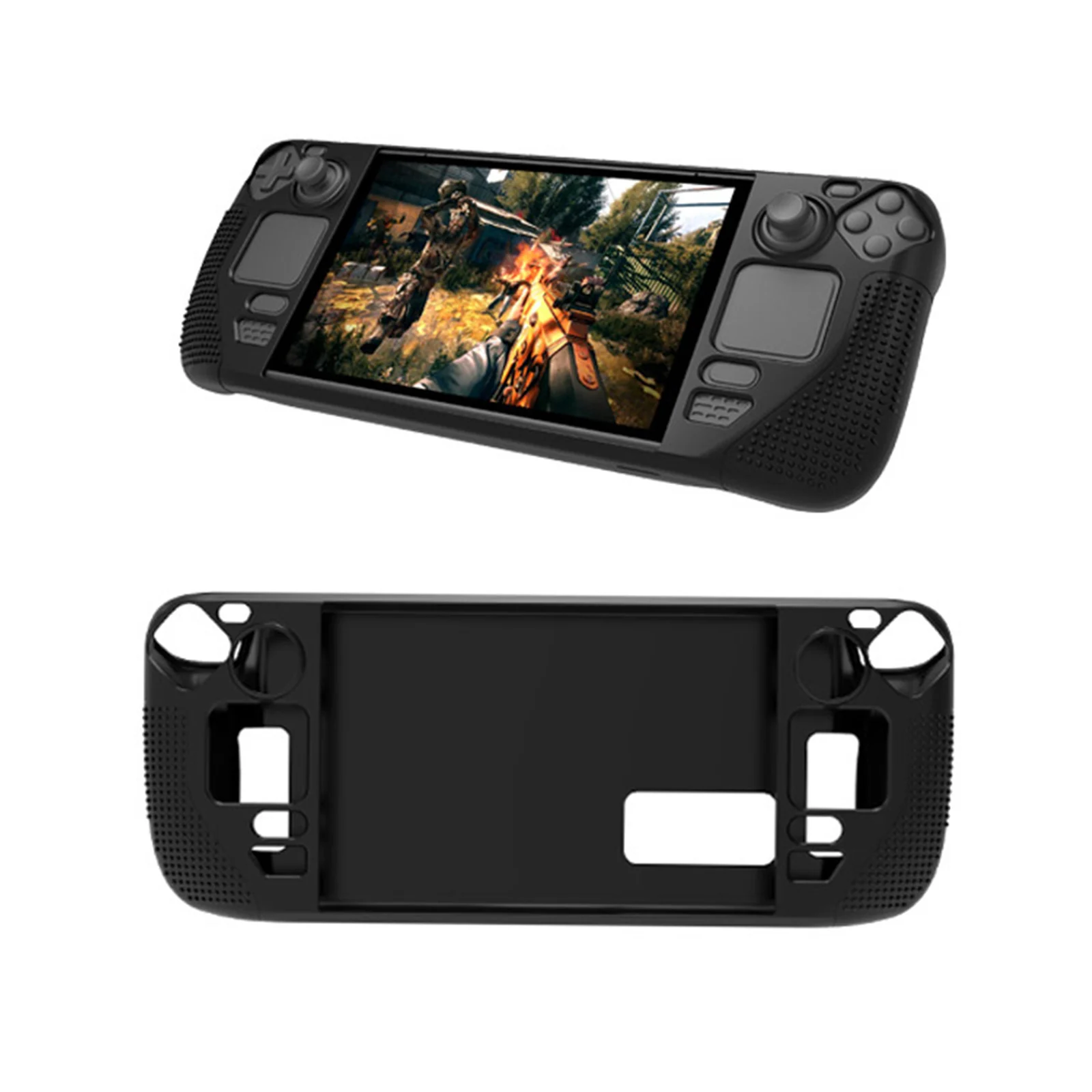 

Fit for Steam Deck Game Console Silicone Protective Cover with Non-Slip Particles Host Protection Case Soft Glue