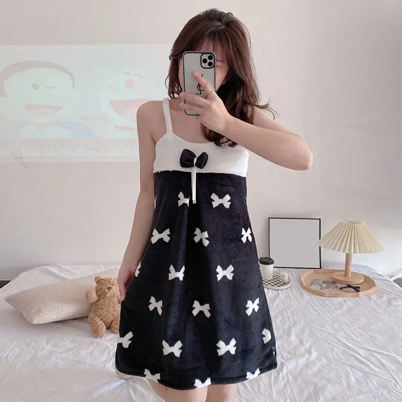 2 шт. Женские Фланелевые ночные рубашки-халаты