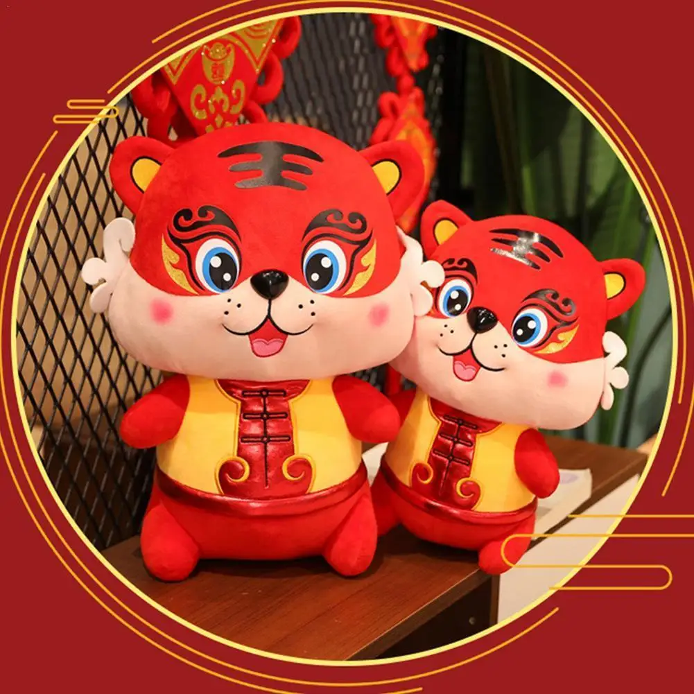 

Талисман в честь года тигра, кукла со знаками Зодиака, 2022, новогодний подарок, милая кукла Фу-Тигр, подарки для детей