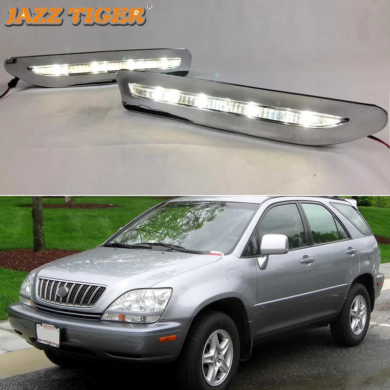 

12V Car LED Daytime Running Headlamps For Lexus RX300 RX330 RX350 1999 2000 Daylights Auto DRL Foglamp