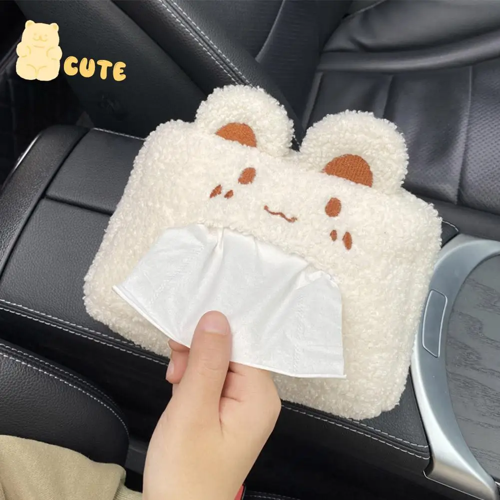 Милая мультяшная коробка для салфеток 1 шт. плюшевый держатель универсальные