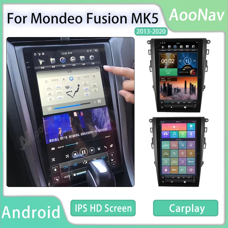 

Автомобильный радиоприемник 2 Din Android для Mondeo Fusion MK5 2013-2020 Навигация DVD Автомобильный мультимедийный плеер CARPLAY авто стерео