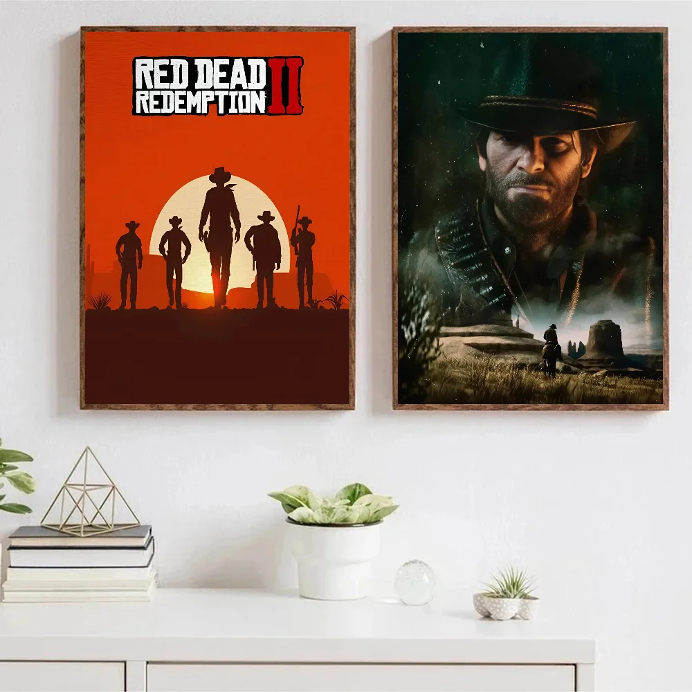 Red Dead Redemption 2 популярный игровой плакат наклейки художественные настенные фрески