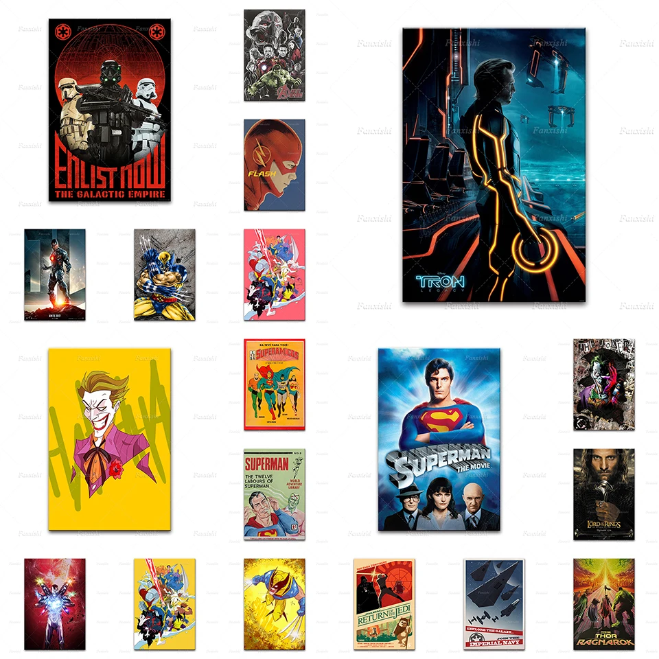 

Wall Art Home Decor Iron Man Joker Star Wars Superman Man Picture Hd Print Avengers Endgame Classic Movie Role Pop Canvas Poster