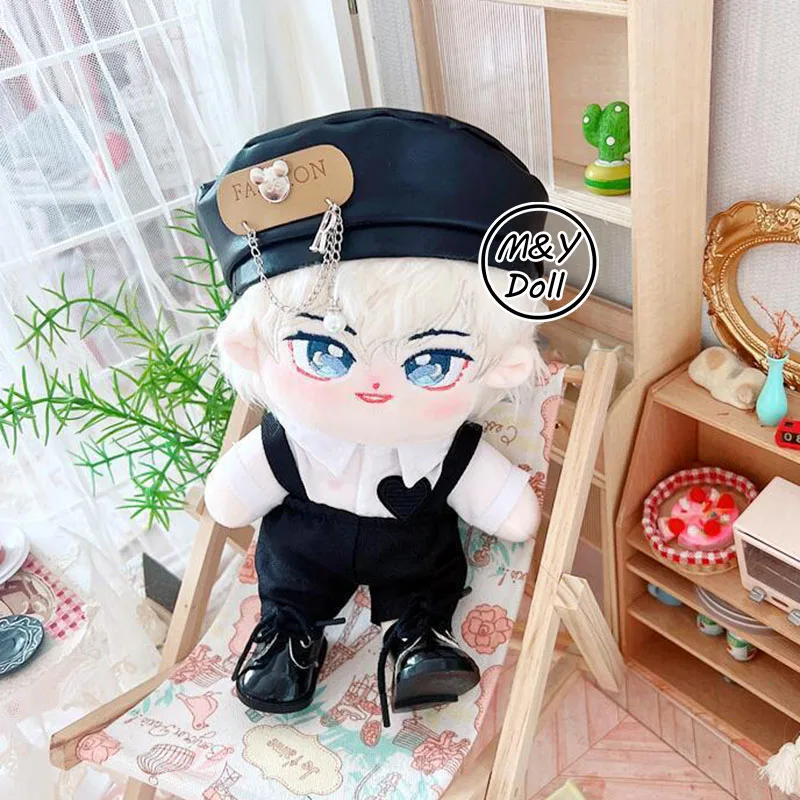 

K-Pop 20CM Doll Replaceable Clothes Set Black Heart Shirt Overalls Jungkook SUGA J-Hope JIMIN Kim Taehyung Idol Collection Gifts