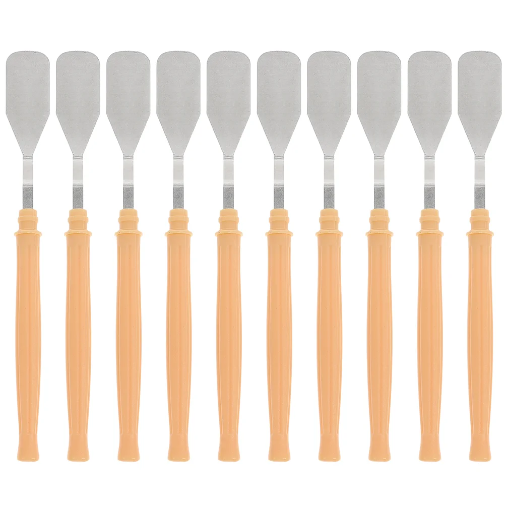 12 шт. лоток из нержавеющей стали мастихин поддон скребки для пигментов