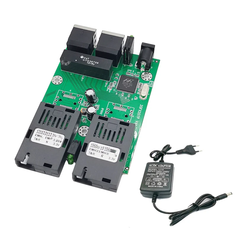 Gigabit Ethernet fiber switch 2 RJ45 UTP 2 SC fiber Gigabit Fiber Optical Media Converter 10/100/1000M 10 pieces enlarge