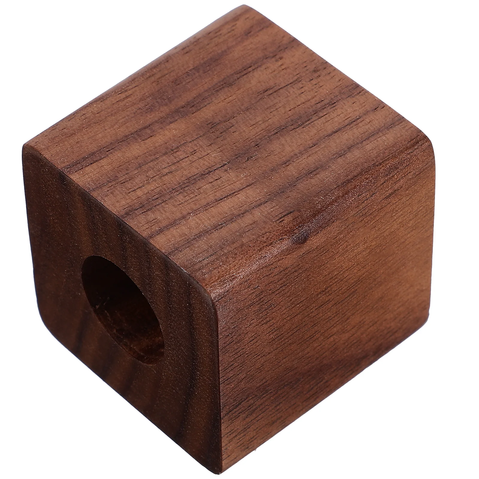 

Wooden Signature Pen Holder Cube Single Hole Pen Rest Stand Pen Storage Holder