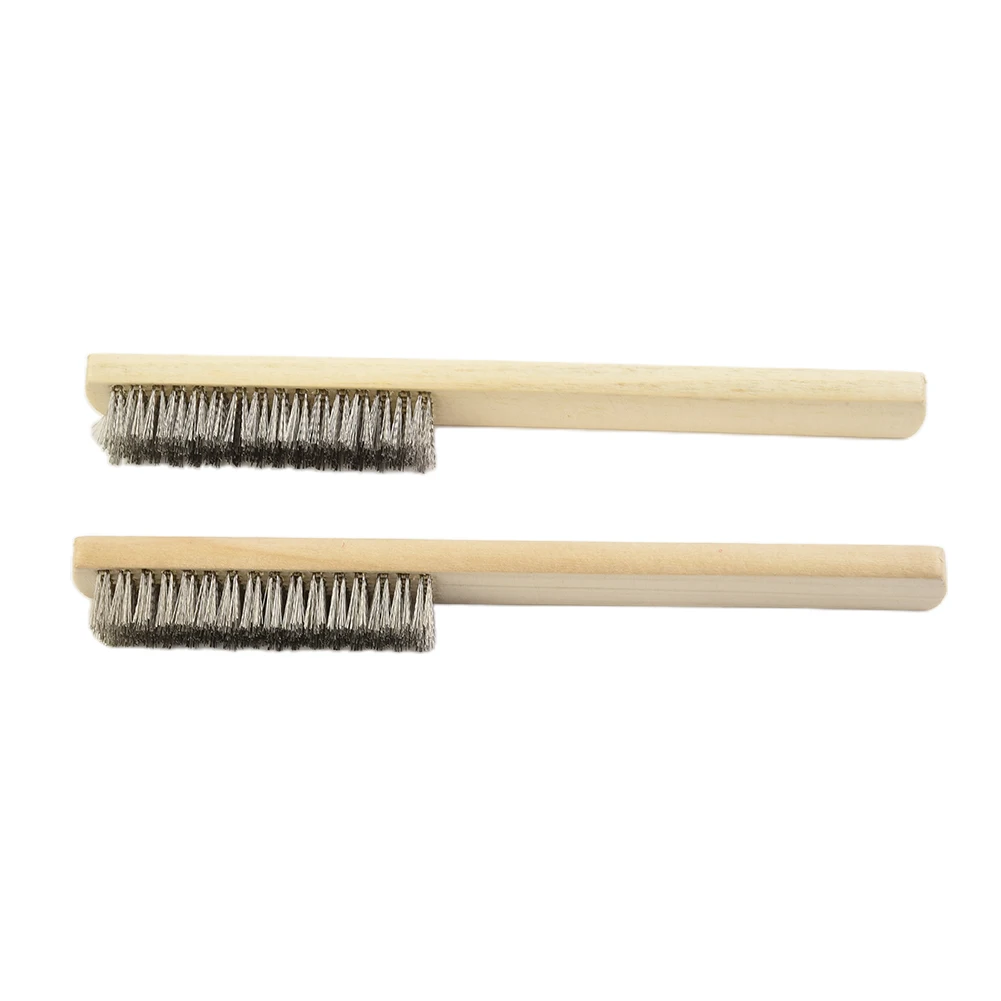 

Paint Removal Wire Brush Tool 200mm Bristles Heavy Duty Stainless Steel Cleaning Wooden Handle Hand Metal Rust