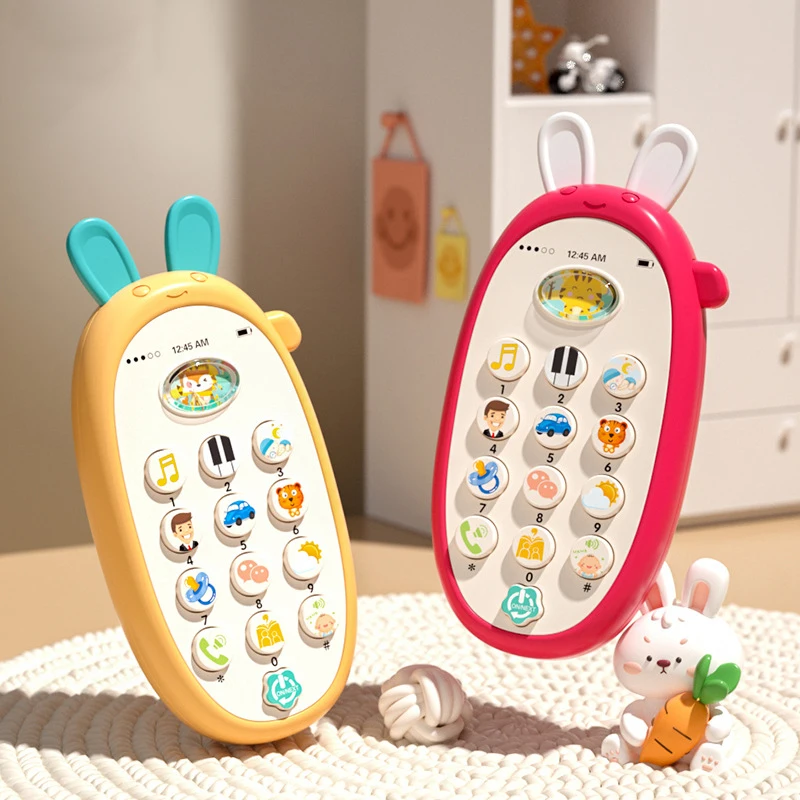 Детская игрушка-телефон, музыкальная звуковая машина с 2 языками, Прорезыватель для зубов для детей, раннее образование, детские игрушки, по...