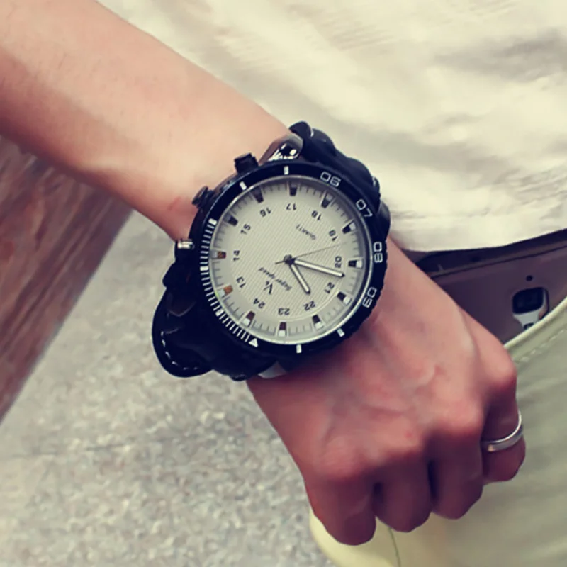 

Relógio Fashion Man Watch Trend Big Dial Street Cool Students Quartz Watches Festival To Send Friends Gifts Reloj Hombre