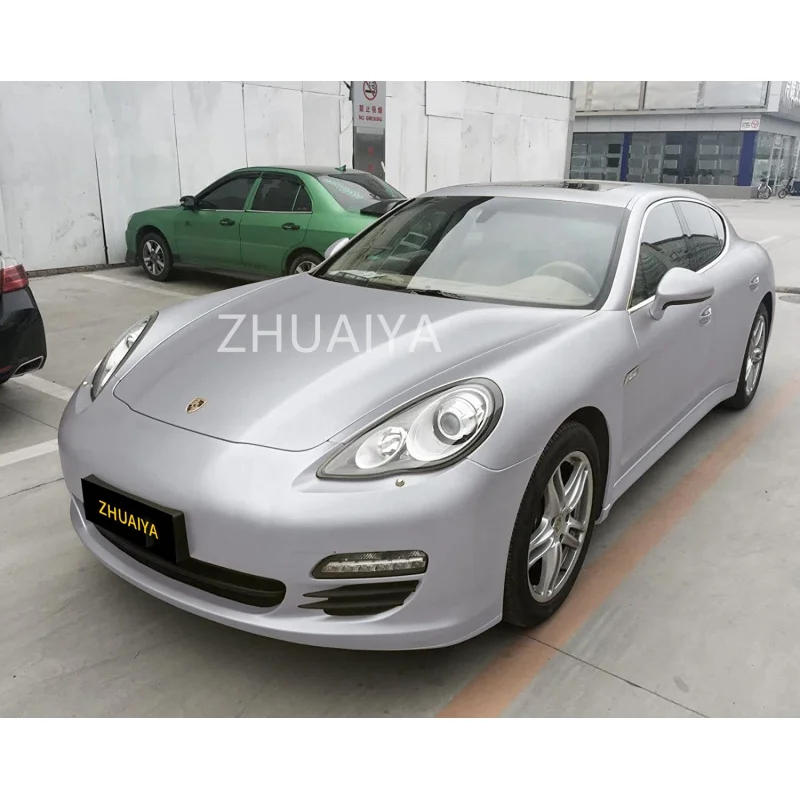 

Car Color Change Film (152cmx18m) Silver Brushed Aluminum Vinyl Wrap DIY Decal Car Auto Vehicle Motorcycle ZHUAIYA